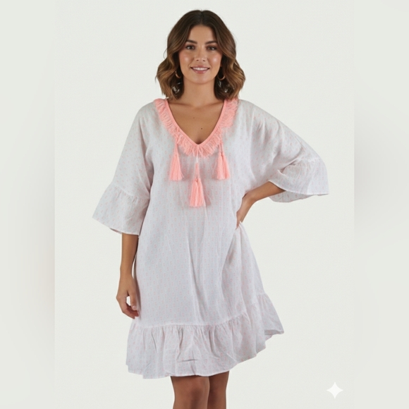 Lilly Pulitzer White and Pink Patterned Dress - Picture 2 of 4